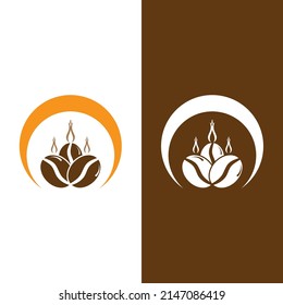 coffee bean icon vector illustration template