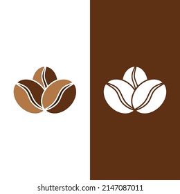 coffee bean icon vector illustration template
