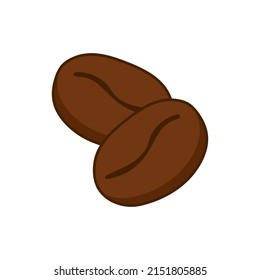 Icono de judía de café. Ilustración vectorial, aislada en fondo blanco.