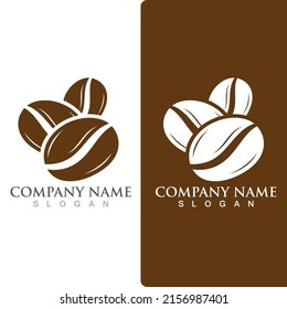 coffee bean icon vector illustration template