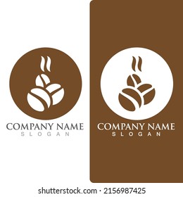 coffee bean icon vector illustration template