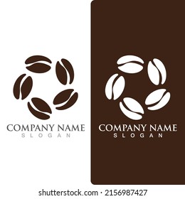 coffee bean icon vector illustration template