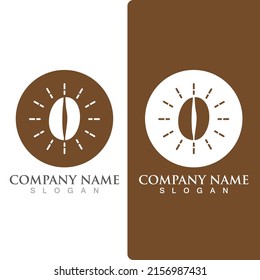 plantilla de ilustración del vector de icono de judías de café