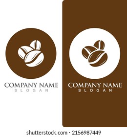 coffee bean icon vector illustration template