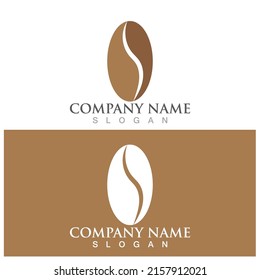 coffee bean icon vector illustration template
