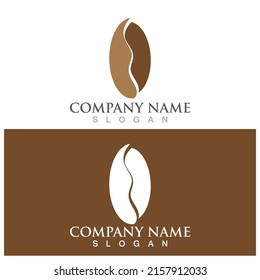 coffee bean icon vector illustration template