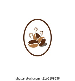 plantilla de ilustración del vector de icono de judías de café