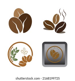 coffee bean icon vector illustration template