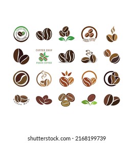 Vektorgrafik-Vektorgrafik-Vorlage für die Kaffeebohne