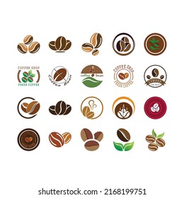 coffee bean icon vector illustration template