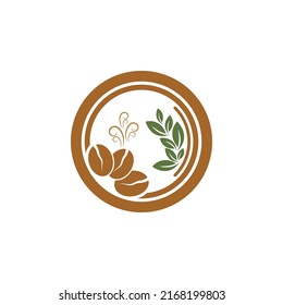 coffee bean icon vector illustration template