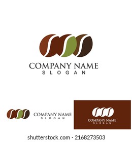 coffee bean icon vector illustration template