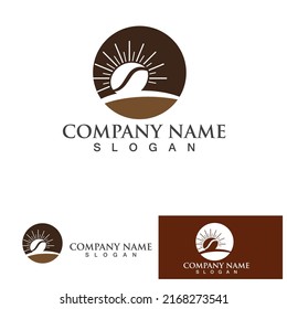 coffee bean icon vector illustration template