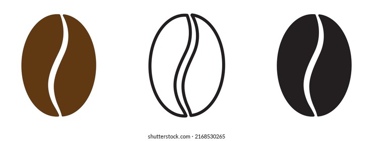 Coffee Bean Icon Vector Illustration