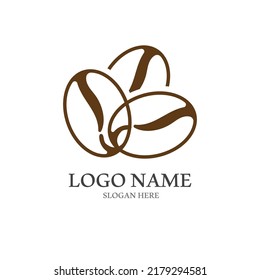 coffee bean icon vector illustration template