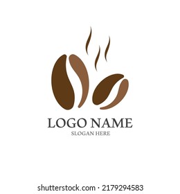 coffee bean icon vector illustration template