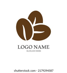 coffee bean icon vector illustration template