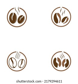 plantilla de ilustración del vector de icono de judías de café