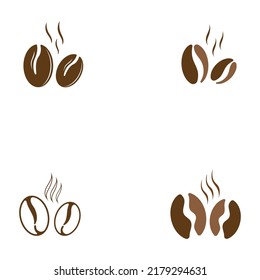coffee bean icon vector illustration template