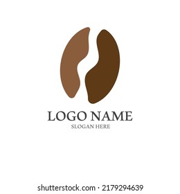 coffee bean icon vector illustration template