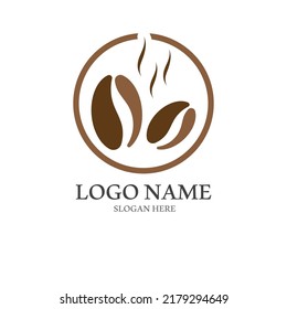 coffee bean icon vector illustration template