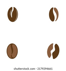 coffee bean icon vector illustration template