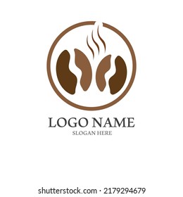 coffee bean icon vector illustration template