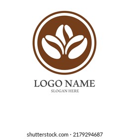 coffee bean icon vector illustration template