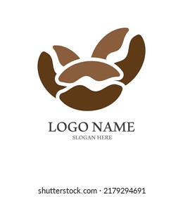 coffee bean icon vector illustration template