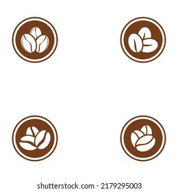 coffee bean icon vector illustration template