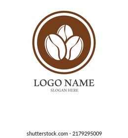 plantilla de ilustración del vector de icono de judías de café