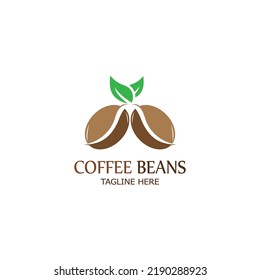 coffee bean icon vector illustration template