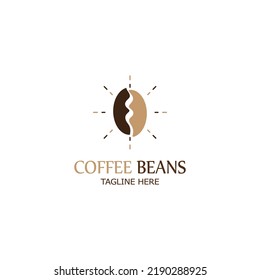 coffee bean icon vector illustration template