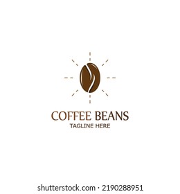 coffee bean icon vector illustration template