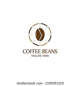 coffee bean icon vector illustration template