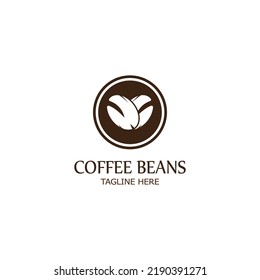 plantilla de ilustración del vector de icono de judías de café
