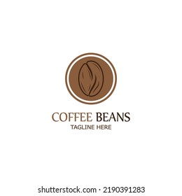 plantilla de ilustración del vector de icono de judías de café