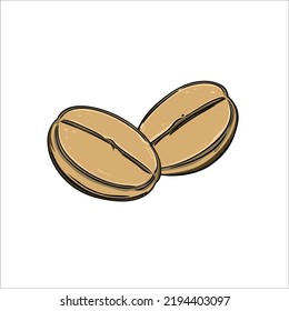 ilustración vectorial de icono de judías de café. símbolo y signo de capuchino.