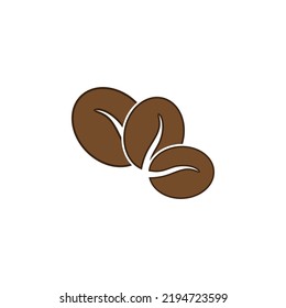 coffee bean icon vector illustration template