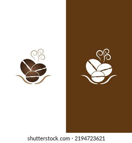 coffee bean icon vector illustration template