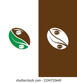 coffee bean icon vector illustration template