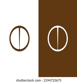 coffee bean icon vector illustration template