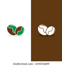 plantilla de ilustración del vector de icono de judías de café