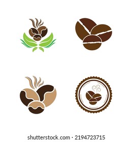 coffee bean icon vector illustration template