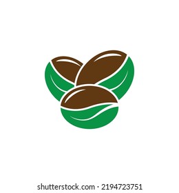coffee bean icon vector illustration template