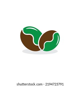 plantilla de ilustración del vector de icono de judías de café