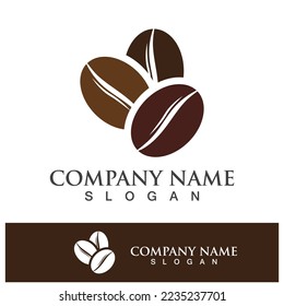 coffee bean icon vector illustration template