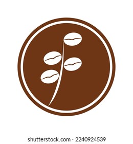 coffee bean icon vector illustration template
