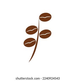 coffee bean icon vector illustration template