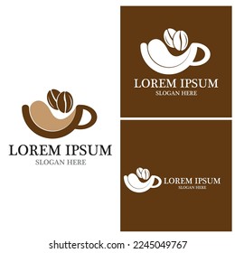 coffee bean icon vector illustration template